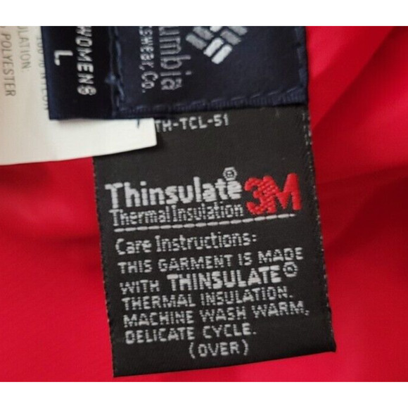 Vintage Columbia Large Ski Bomber Jacket Reversible Red Blue Thinsulate 3m - Picture 4 of 7